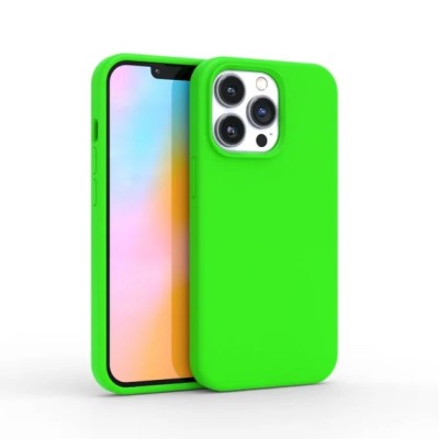 For iPhone 13 Pro Graphic Design Epoxy Colorful Glitter Hybrid Case Cover - Neon Green Smile Stars