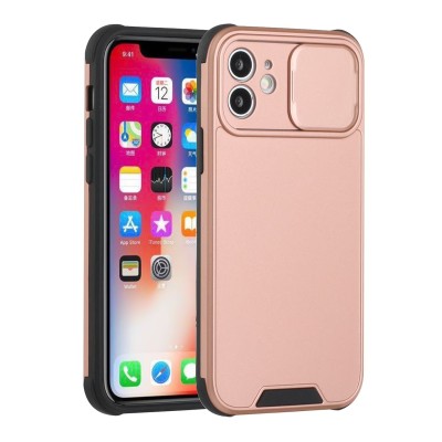 For iPhone 13 Pro Heavy Duty Camera Protection Shockproof Hybrid Case Cover - Rose Gold