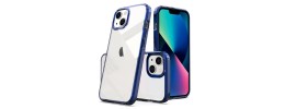 For iPhone 13 Pro High Quality Premium Ultra Thin Transparent Fused Hybrid Case Cover - Trans Blue