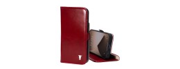 For iPhone 13 Pro Luxury Side Magnetic Button Card ID Holder PU Leather Case Cover - Red