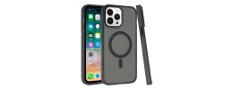 For iPhone 13 Pro Max AQUA Strong Magnetic Ring Stand Hybrid Case Cover - Black