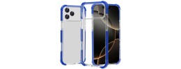 For iPhone 13 Pro Max Acrylic Tough 2.5mm Transparent ShockProof Hybrid Case Cover - Blue