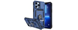 For iPhone 13 Pro Max Alien Design Shockproof Kickstand Magnetic Hybrid Case Cover - Blue