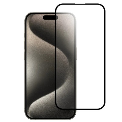 For iPhone 13 Pro Max Bulk White Paper Card Package Black edged Tempered Glass (Black)