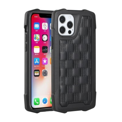 For iPhone 13 Pro Max Chromed Edge Glitter Star TPU Thick Cover Case - Black