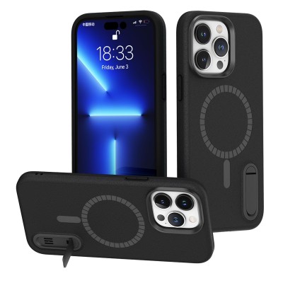 For iPhone 13 Pro Max Classy Slick Chromed Around Hybrid Case Cover - Black
