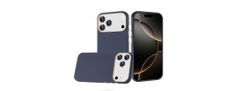 For iPhone 13 Pro Max Classy Slick Chromed Around Hybrid Case Cover - Dark Blue