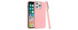 For iPhone 13 Pro Max Classy Slick Chromed Around Hybrid Case Cover - Light Pink