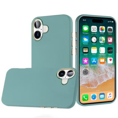 For iPhone 13 Pro Max Classy Slick Chromed Around Hybrid Case Cover - Teal