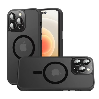 For iPhone 13 Pro Max Complete Protection HQ Hybrid with Metal Tempered Camera Glass - Black