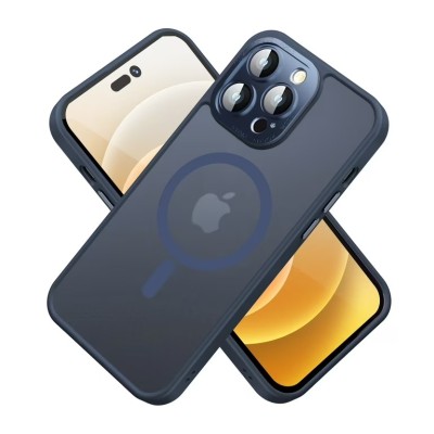 For iPhone 13 Pro Max Complete Protection HQ Hybrid with Metal Tempered Camera Glass - Blue