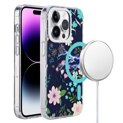 For iPhone 13 Pro Max Delight IMD Design Thick Hybrid Case Cover - E