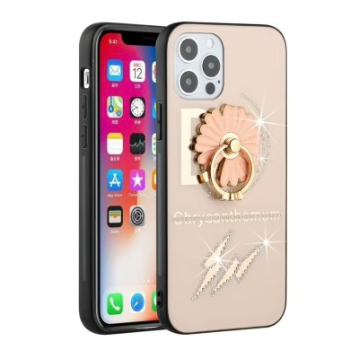 For iPhone 13 Pro Max Deluxe Glitter Diamond Case Cover - Rose Gold