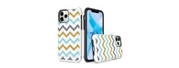 For iPhone 13 Pro Max Design Slim Brushed Hybrid - Colorful ZigZag