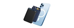 For iPhone 13 Pro Max Design Wallet ID Credit Card Money Holder with Magnetic Metal Closure including Lanyard - American Flag