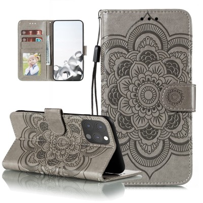 For iPhone 13 Pro Max Design Wallet ID Credit Card Money Holder with Magnetic Metal Closure including Lanyard - Dark Grunge Eiffel Tower Paris Sakura Flowers