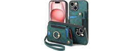 For iPhone 13 Pro Max Design Wallet ID Credit Card Money Holder with Magnetic Metal Closure including Lanyard - Zigzag