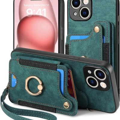 For iPhone 13 Pro Max Design Wallet ID Credit Card Money Holder with Magnetic Metal Closure including Lanyard - Zigzag