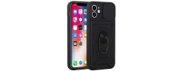 For iPhone 13 Pro Max ELITE Camera Push Magnetic Ring Stand Hybrid Case Cover - Black