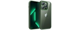For iPhone 13 Pro Max Electroplated Fashion Solid Color TPU Case Cover - Midnight Green
