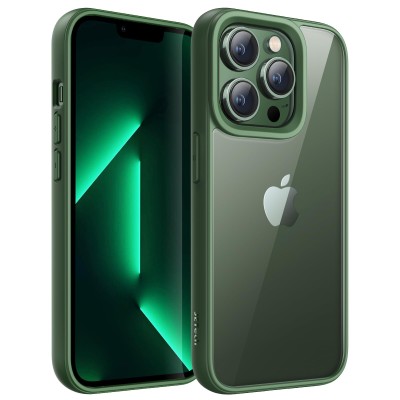 For iPhone 13 Pro Max Electroplated Fashion Solid Color TPU Case Cover - Midnight Green