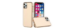 For iPhone 13 Pro Max Electroplated Fashion Solid Color TPU Case Cover - Rose Gold