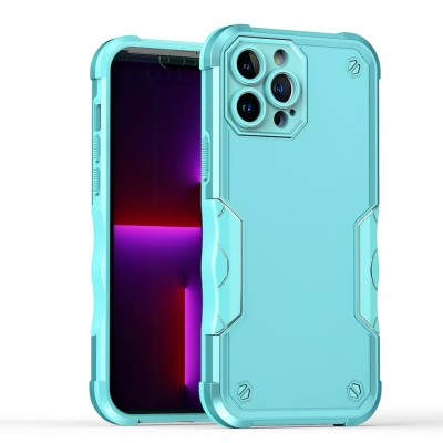 For iPhone 13 Pro Max Exquisite Tough Shockproof Hybrid Case Cover - Blue