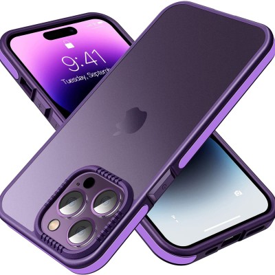 For iPhone 13 Pro Max Flashy Diamond Leather Sticked On Hybrid with Chrome Camera Edge - Light Purple