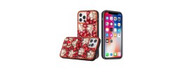 For iPhone 13 Pro Max Full Diamond with Ornaments Case Cover - Pink Exquisite Garden
