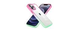 For iPhone 13 Pro Max Fusion Transparent Clear Hybrid Case Cover - Pink/Blue