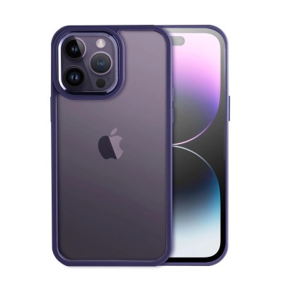 For iPhone 13 Pro Max Fusion Transparent Clear Hybrid Case Cover - Purple