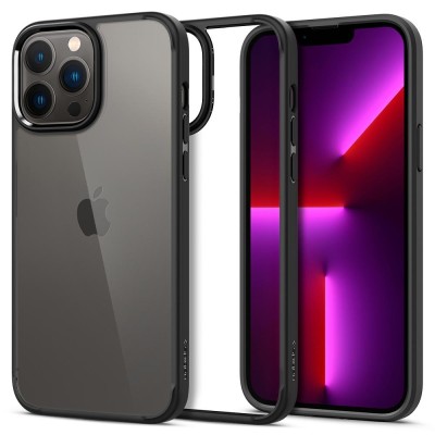 For iPhone 13 Pro Max High Quality Premium Ultra Thin Transparent Fused Hybrid Case Cover - Trans Black