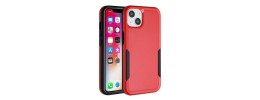 For iPhone 13 Pro Max High Quality Sleek Bumper Transparent Shockproof Hybrid Case Cover - Red