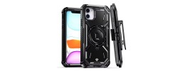 For iPhone 13 Pro Max Holster Magnetic Ringstand Clip Cover Case - Black