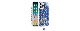 For iPhone 13 Pro Max Jewel Full Diamond Bling Case Cover - Blue