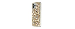 For iPhone 13 Pro Max Jewel Full Diamond Bling Case Cover - Gold