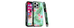 For iPhone 13 Pro Max Luxury Side Magnetic Button Card ID Holder PU Leather Case Cover - Foral B