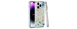 For iPhone 13 Pro Max METKASE Double Protection IMD Design Pattern [Magnetic Circle] Premium Case - MultiColor Floral
