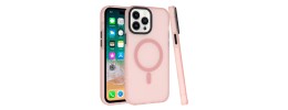For iPhone 13 Pro Max [Magnetic Circle] ShockProof 4-Time Injection Strong Hybrid - Pink