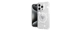 For iPhone 13 Pro Max Magnetic Ring Circle Bling Chrome 3in1 Hybrid Case - Clear