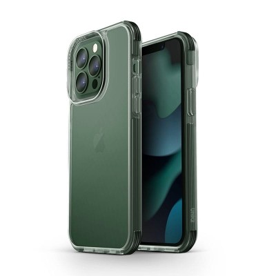 For iPhone 13 Pro Max Magnetic Ring Circle Real Flower Epoxy Glitter Hybrid Case Cover - Green