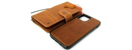 For iPhone 13 Pro Max PU Leather Window Flap Case with Cover - Tan