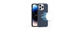 For iPhone 13 Pro Max PU Leather with inner [Magnetic Circle] Colored Metal Buttons - Ink