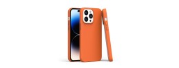 For iPhone 13 Pro Max PU Leather with inner [Magnetic Circle] Colored Metal Buttons - Orange