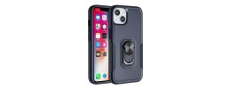 For iPhone 13 Pro Max Perfect Tough Thick Hybrid With Metal Ring Stand Cover Case - Blue