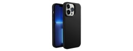 For iPhone 13 Pro Max Premium LIQUID Silicone with Metal Buttons and Camera Edges Case Cover - Black