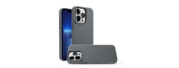 For iPhone 13 Pro Max Premium LIQUID Silicone with Metal Buttons and Camera Edges Case Cover - Grey