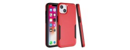 For iPhone 13 Pro Max Rank Tough Strong Modern Fused Hybrid Case Cover - Red