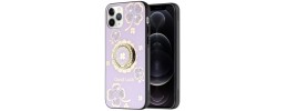 For iPhone 13 Pro Max SPLENDID Diamond Glitter Ornaments Engraving Case Cover - Enchanted Butterfly Purple