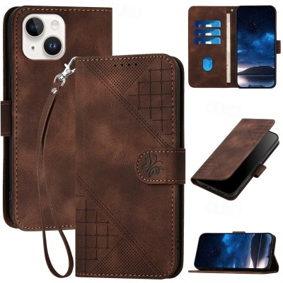For iPhone 13 Pro Max SPLENDID Glitter Butterfly Design TPU Case Cover - Brown